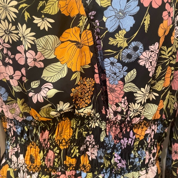 WAYF Floral Mini Dress Size Medium - Picture 2 of 2